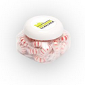 Striped Pepper Mints in Large Snack Canister